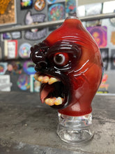 Load image into Gallery viewer, Ruby slipper split face medman peak top