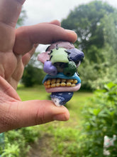 Load image into Gallery viewer, Patchwork split faced medman pendy