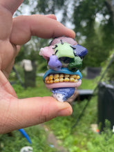 Load image into Gallery viewer, Patchwork split faced medman pendy