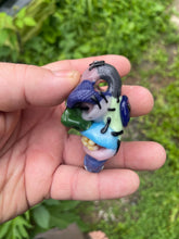 Load image into Gallery viewer, Patchwork split faced medman pendy