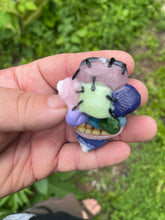 Load image into Gallery viewer, Patchwork split faced medman pendy