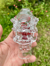 Load image into Gallery viewer, Split faced medman puffco, in crystal clear!
