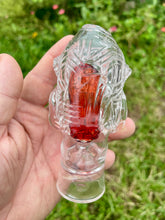 Load image into Gallery viewer, Split faced medman puffco, in crystal clear!
