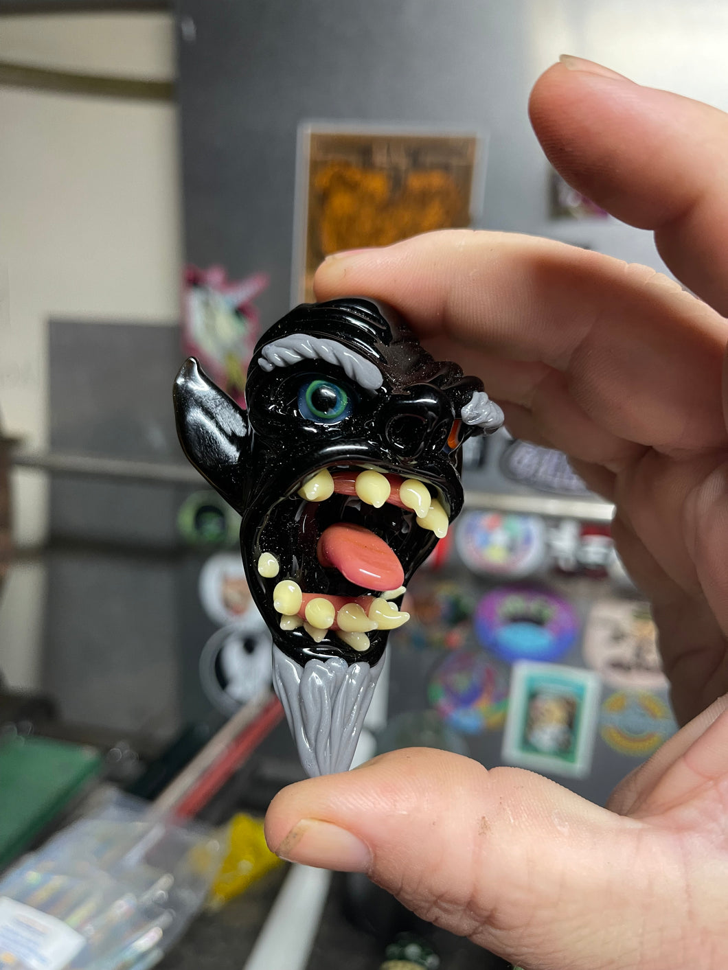 Goat man bat pendant