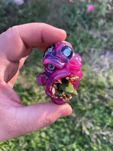 Load image into Gallery viewer, Hounds tooth strawberry candy dip 3rd eye gorilla in gooooooold
