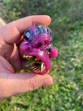 Load image into Gallery viewer, Hounds tooth strawberry candy dip 3rd eye gorilla in gooooooold
